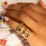 Ruby and 14K Gold Belcher Ring