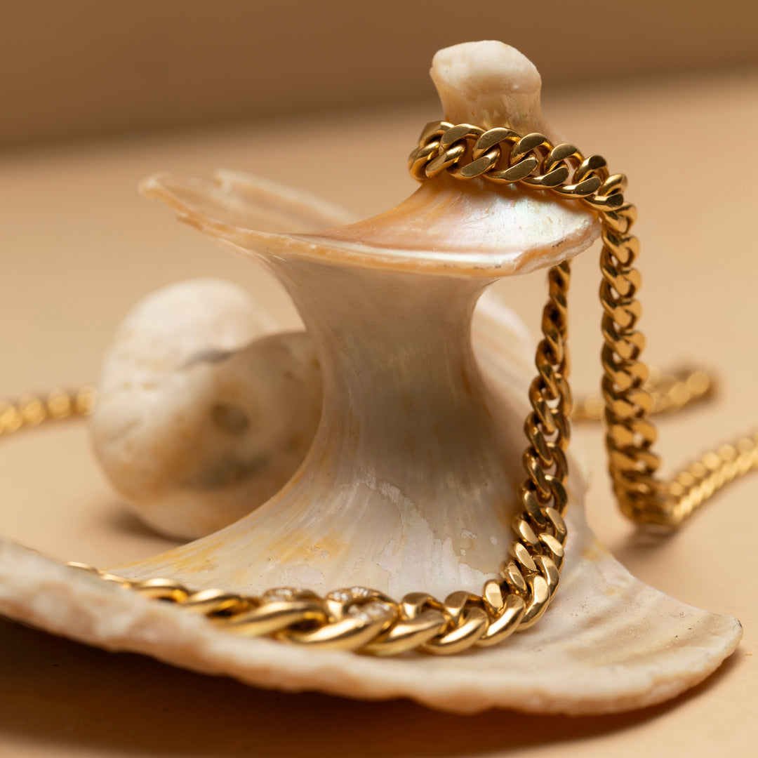 Cuban Link 18K Gold and Diamond Chain Necklace