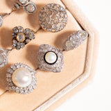 Art Deco Pearl, Onyx, Diamond, And Platinum Ring