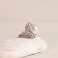 1950s Pearl, Diamond, and Platinum Ring