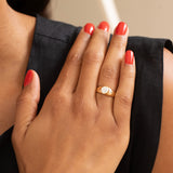Victorian Old Mine Cut Diamond Solitaire and 18K Gold Ring