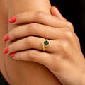 Bi-Color Tourmaline and 14K Gold Ring