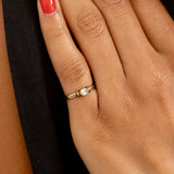 Victorian Old Mine Cut Diamond and 8k Gold Solitaire Ring