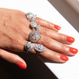Edwardian Diamond and Platinum Navette Ring