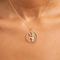 Large Virgo 14k Gold Zodiac Charm