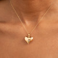 Large Puffy 14k Gold Heart Charm