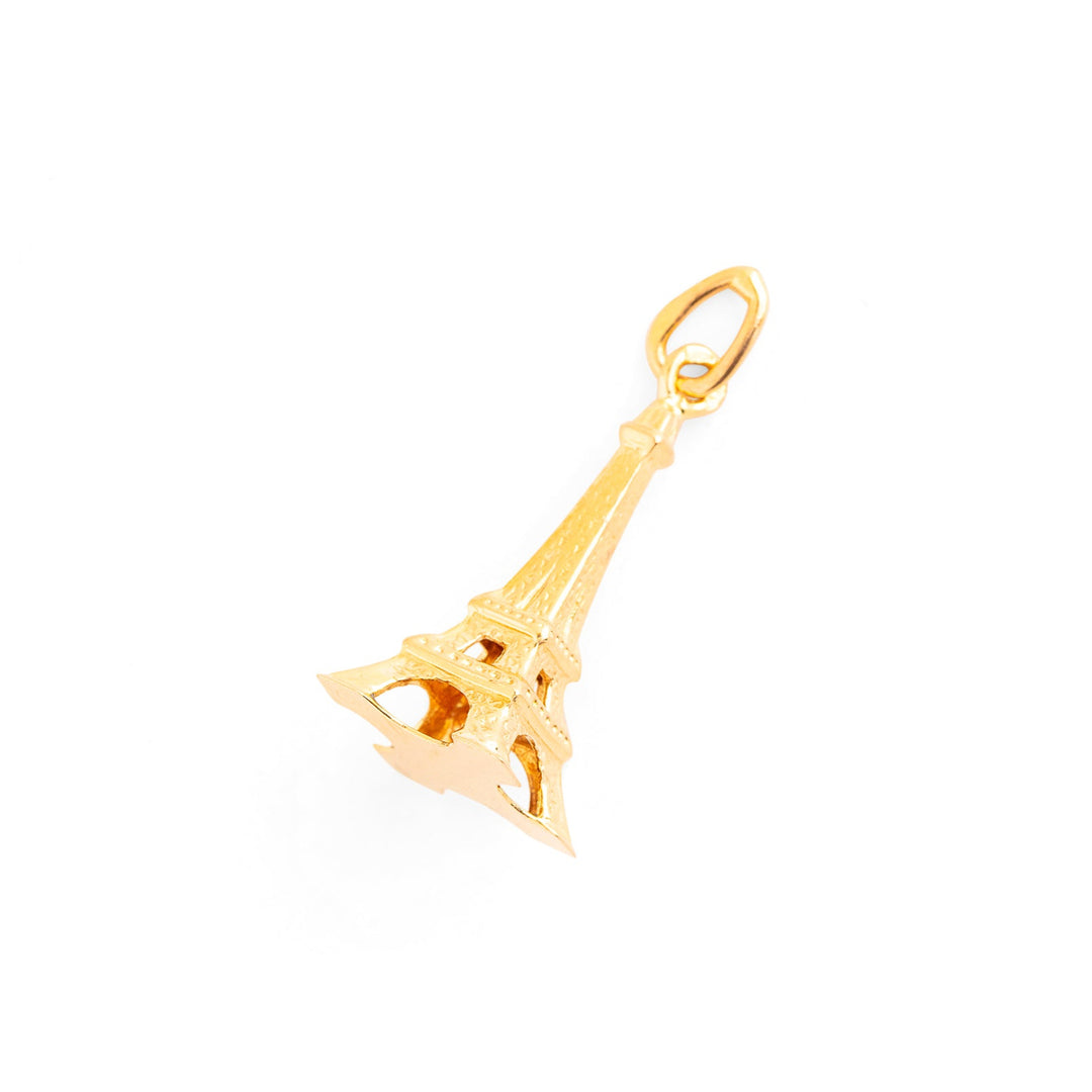 French Eiffel Tower 18k Gold Charm