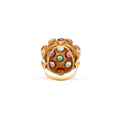 Large 18k Gold And Glass Stone Sputnik Ring