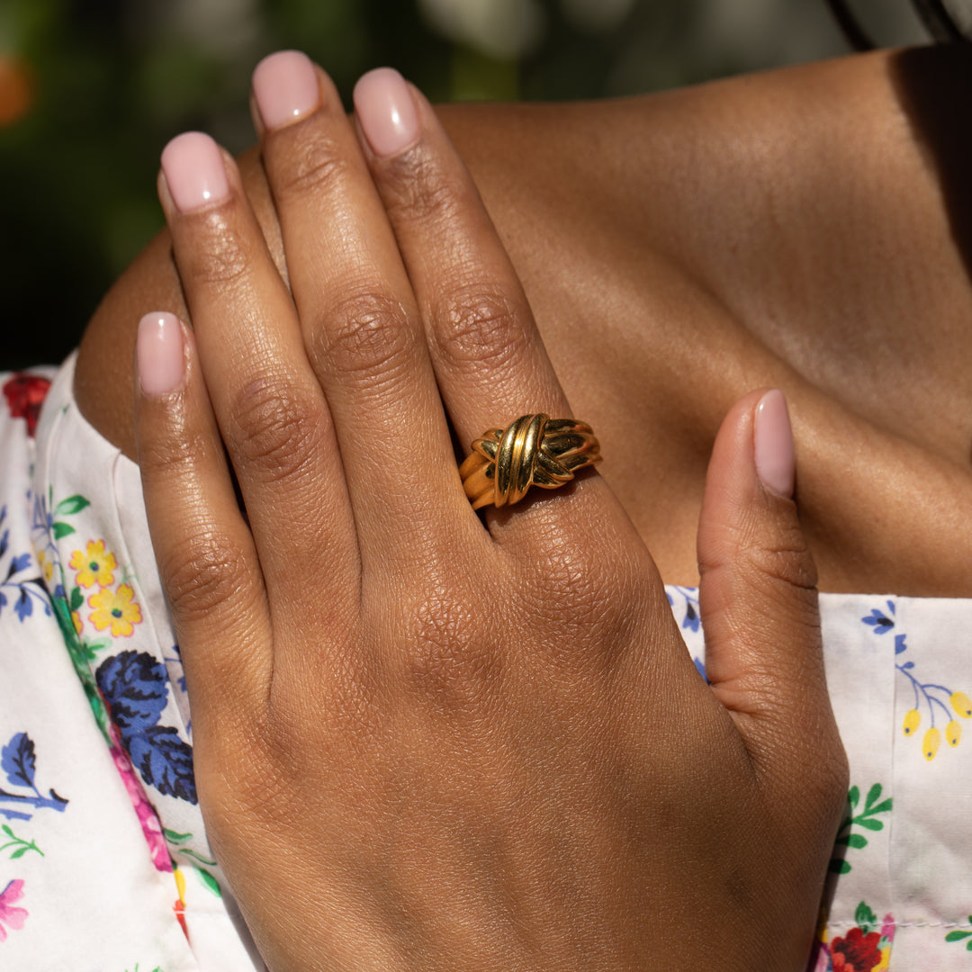 Vintage Tiffany & Co 18k Gold X Ring