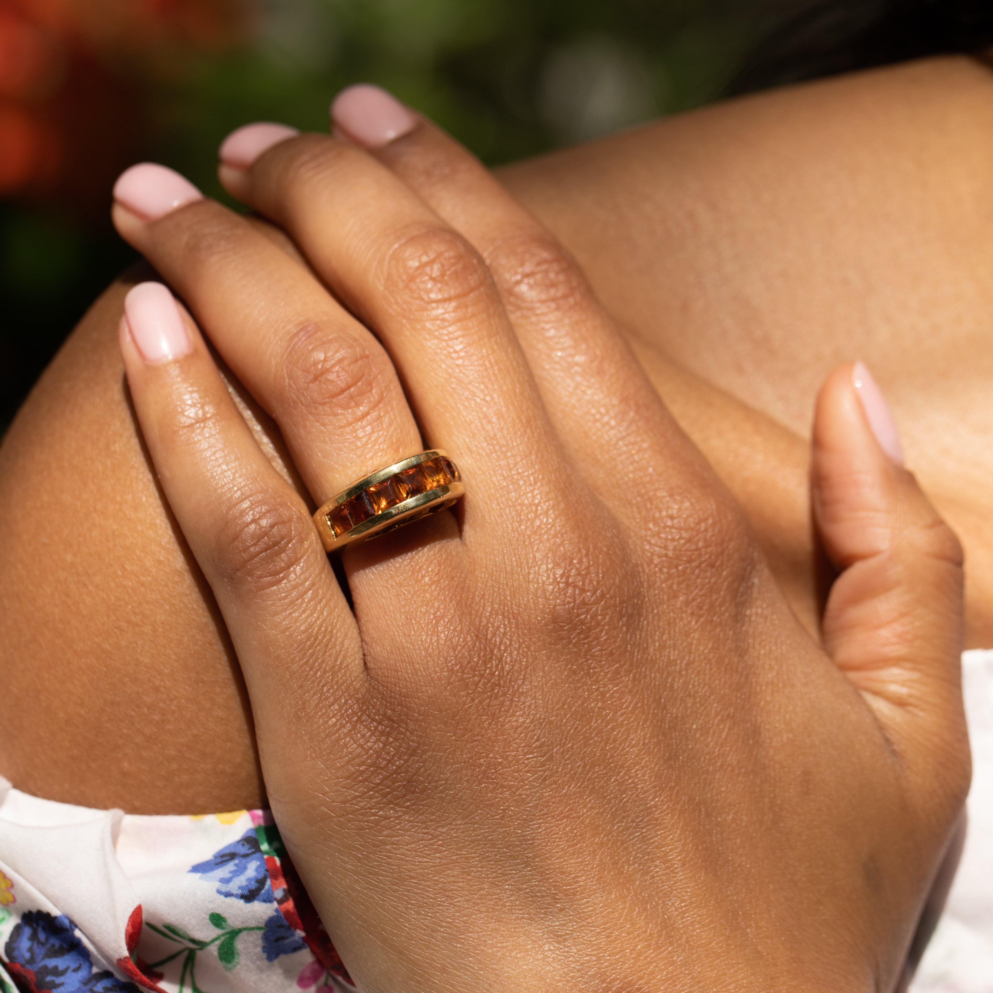 Citrine and 18K Gold Arch Ring