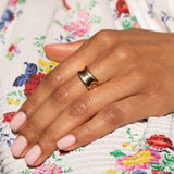 Elsa Peretti Tiffany & Co 18k Rose Gold Open Side Ring