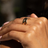 Elsa Peretti Tiffany & Co 18k Rose Gold Open Side Ring