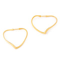 Tiffany & Co Elsa Peretti 18k Gold Heart Shaped Hoop Earrings