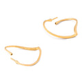 Tiffany & Co Elsa Peretti 18k Gold Heart Shaped Hoop Earrings