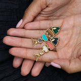 Multi-Stone and 18K Gold Fish Earrings