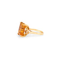 Citrine, Diamond, and 18K Gold Cocktail Ring
