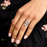 Edwardian 3-Stone Diamond, Platinum, and 14K Gold Ring