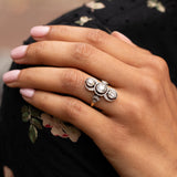 Edwardian 3-Stone Diamond, Platinum, and 14K Gold Ring