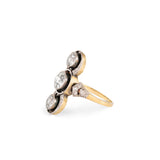 Edwardian 3-Stone Diamond, Platinum, and 14K Gold Ring