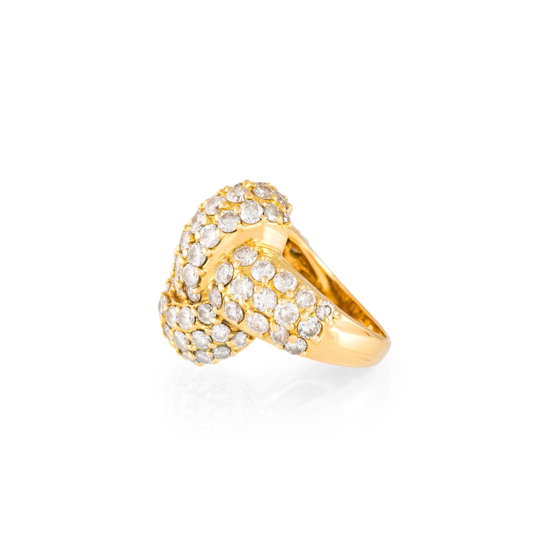 Diamond and 18K Gold Knot Cocktail Ring