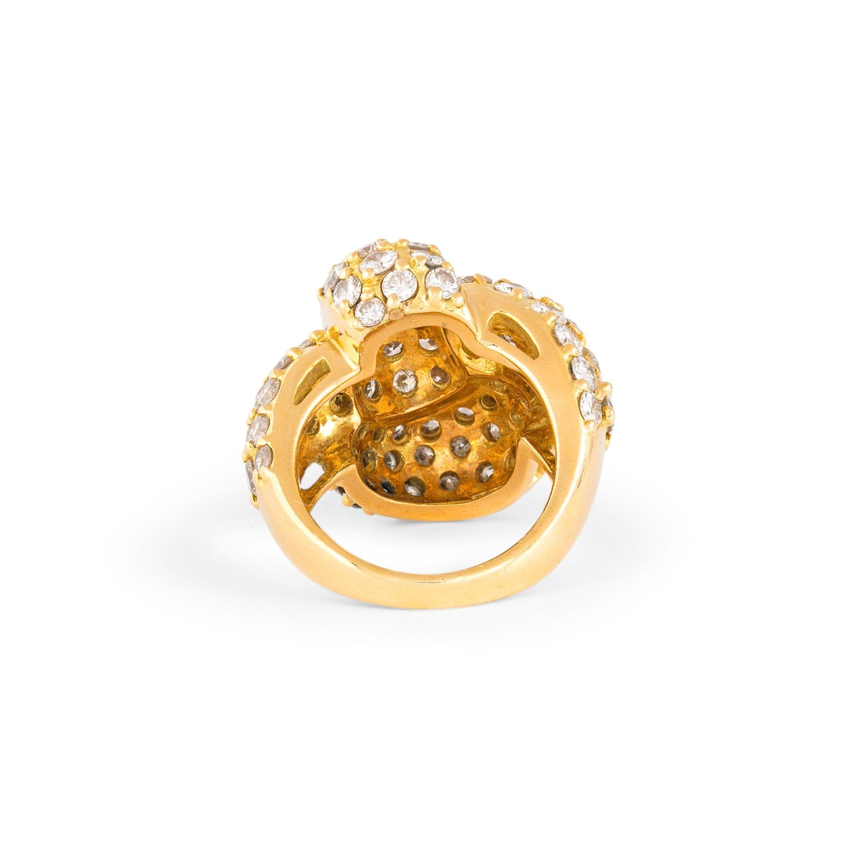 Diamond and 18K Gold Knot Cocktail Ring