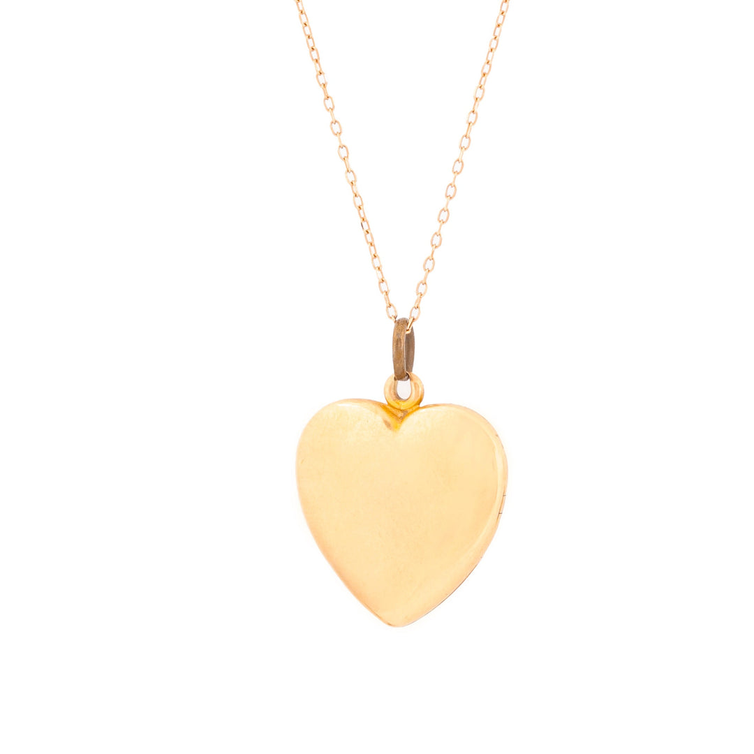 Victorian Diamond and 14K Gold Heart Locket