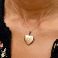 Victorian Diamond and 14K Gold Heart Locket