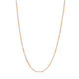 Art Deco Platinum and 14K Rose Gold 16" Chain Necklace
