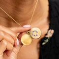 Victorian Diamond, Sapphire, and 14K Gold Horseshoe Locket