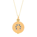Victorian Diamond, Sapphire, and 14K Gold Horseshoe Locket