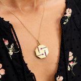 Art Deco Diamond, Ruby, and 14K Gold Locket