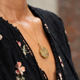 Art Deco Diamond, Ruby, and 14K Gold Locket