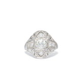 Edwardian Old Cut Diamond and Platinum Ring