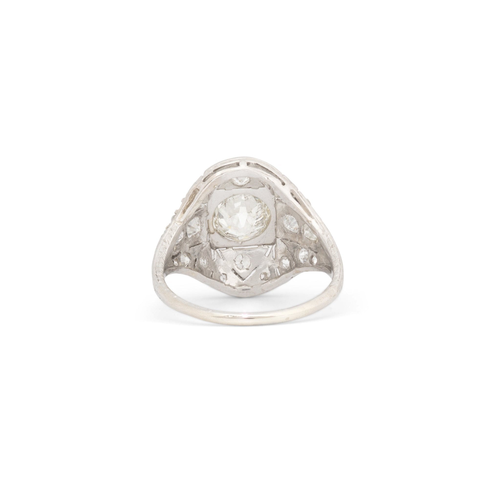 Edwardian Old Cut Diamond and Platinum Ring