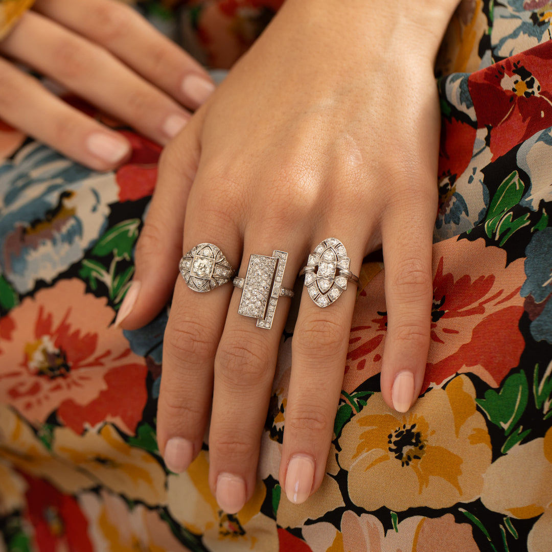 Edwardian Old Cut Diamond and Platinum Ring