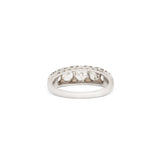 Old Mine Cut Five-Stone Diamond and Platinum Ring