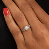 Edwardian Old Mine Cut Diamond and Platinum Ring