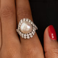 1950s Pearl, Diamond, and Platinum Ring