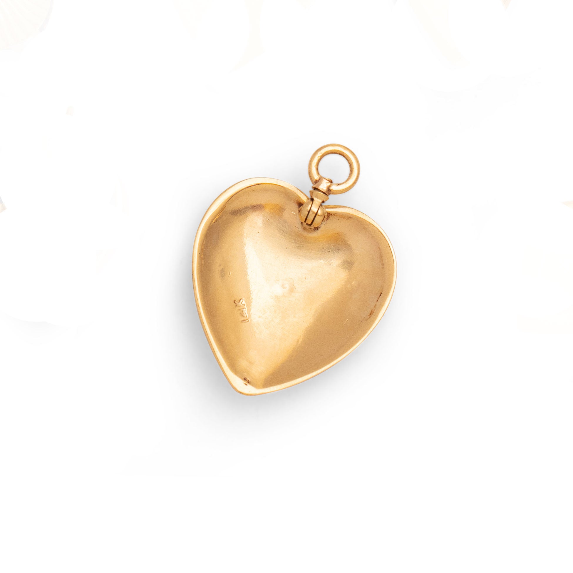 Victorian Pearl and 14K Gold Heart Pendant