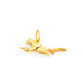 Large 18K Yellow and Rose Gold Flying Witch Charm