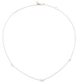 Stationary Diamond and 18K White Gold Chain Necklace