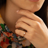 Victorian Old Mine Cut Diamond and 14K Gold Ring