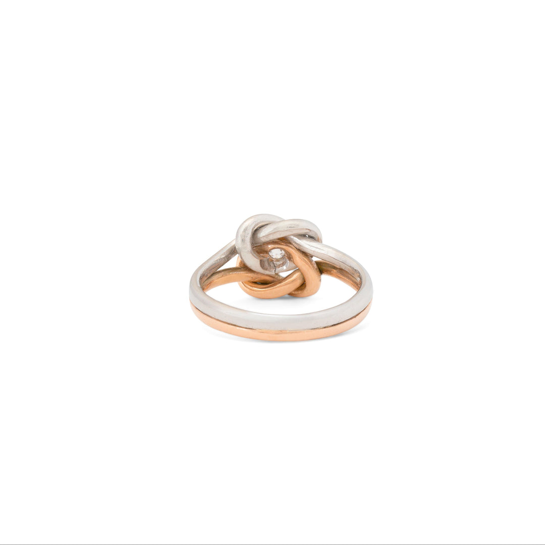 Early 20th Century Diamond, Platinum, and 14K Rose Gold Ring