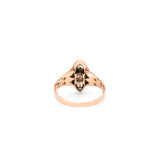 Victorian Old Mine Cut Diamond, Enamel, and 14K Gold Ring