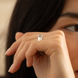 Modern Diamond and Platinum Solitaire Engagement Ring