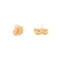 Double Teardrop Shaped 14k Gold and Pearl Earrings