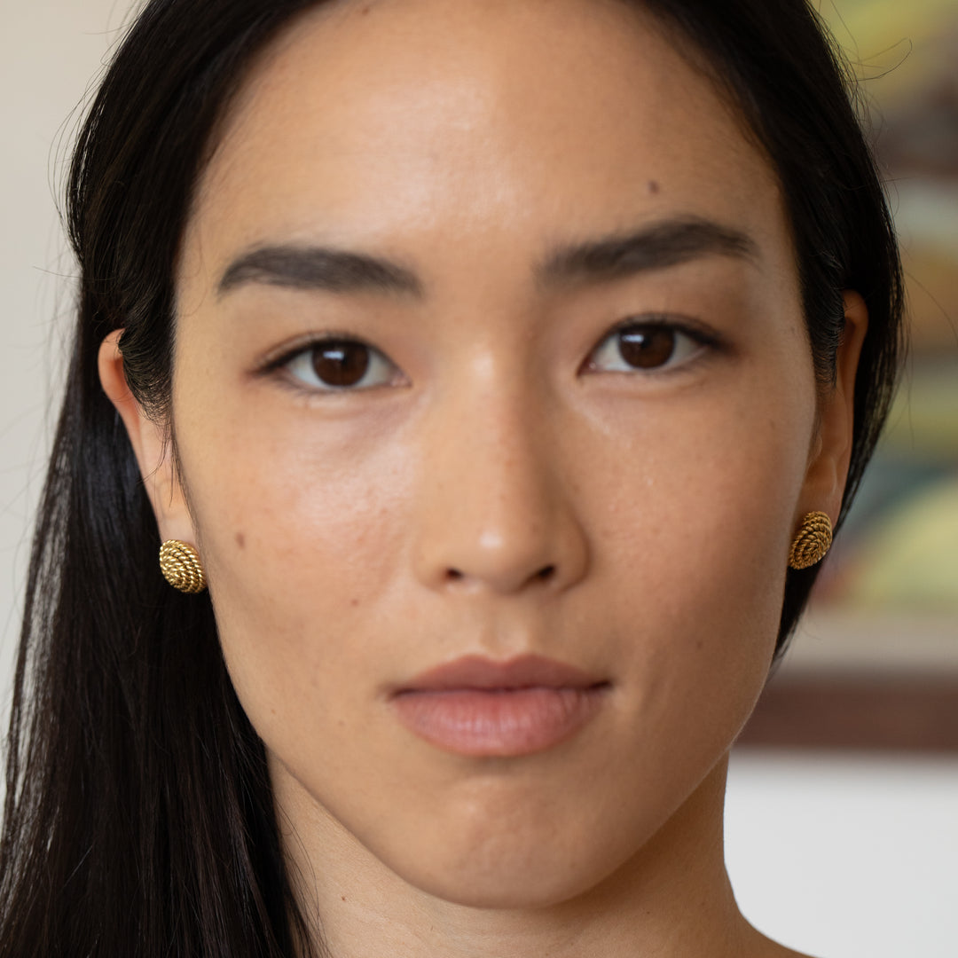 Tiffany & Co. 18K Gold Rope Coil Stud Earrings