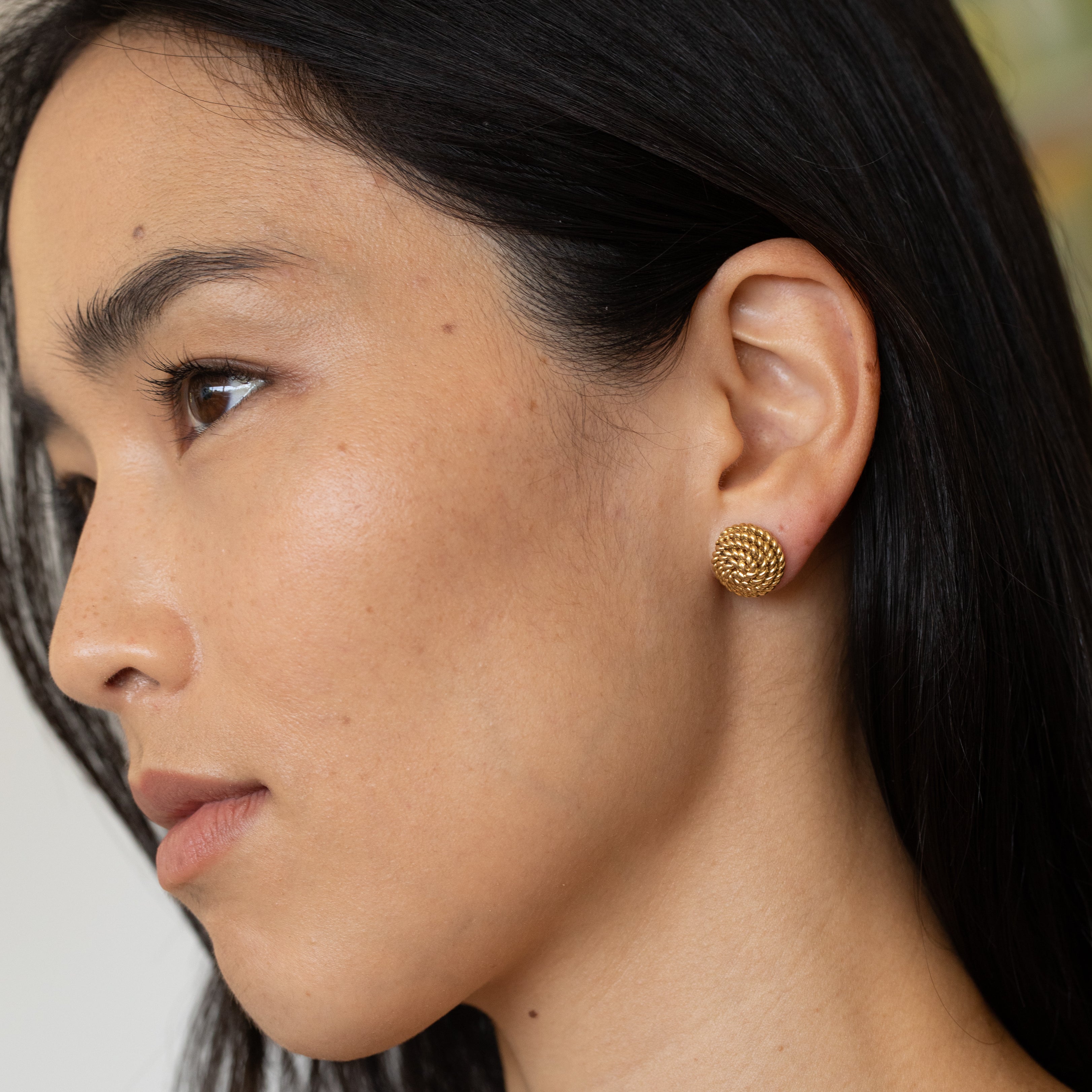 Tiffany & Co. 18K Gold Rope Coil Stud Earrings