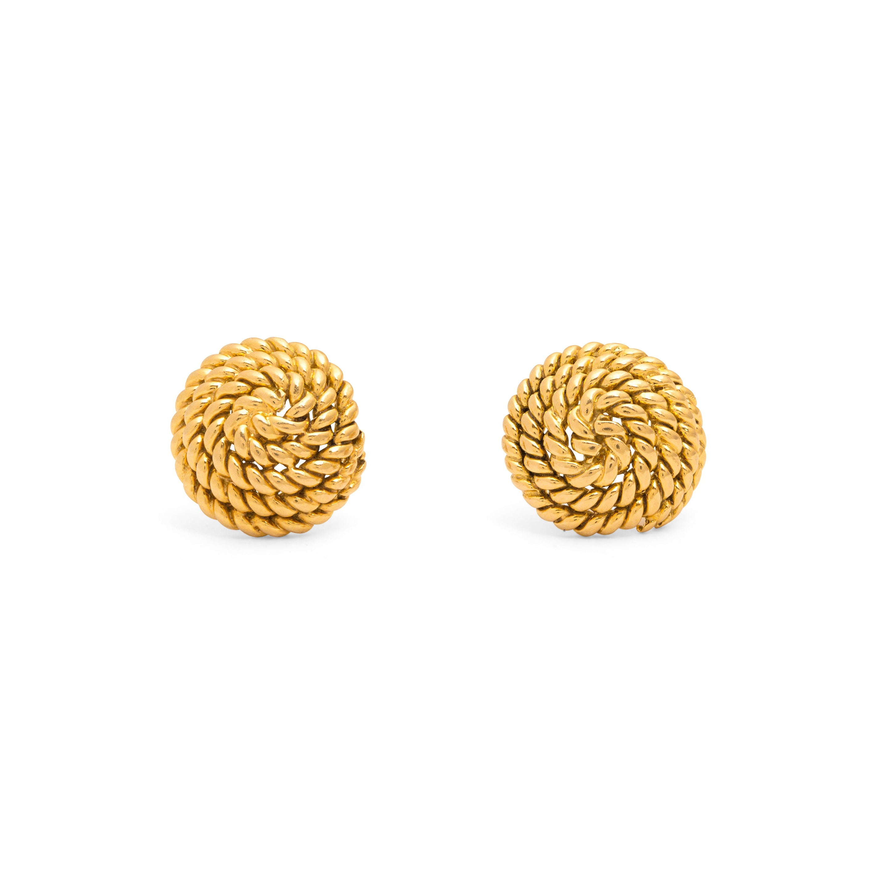 Tiffany & Co. 18K Gold Rope Coil Stud Earrings
