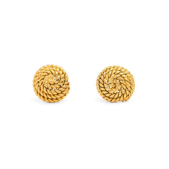Tiffany & Co. 18K Gold Rope Coil Stud Earrings